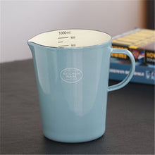 Load image into Gallery viewer, Large-capacity Japanese-style coffee mug roasted enamel cup with pull-out  foam high-value with scale 1000ml large capacity mk38
